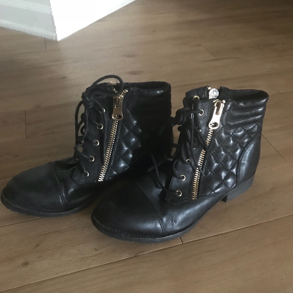 ALDO Black Leather Booties